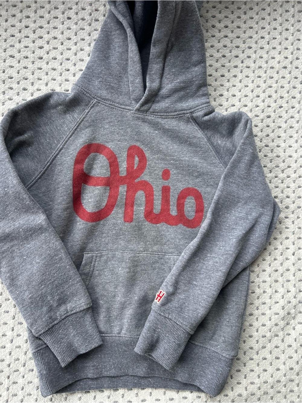 HOMAGE Gray Hoodie with Red Script